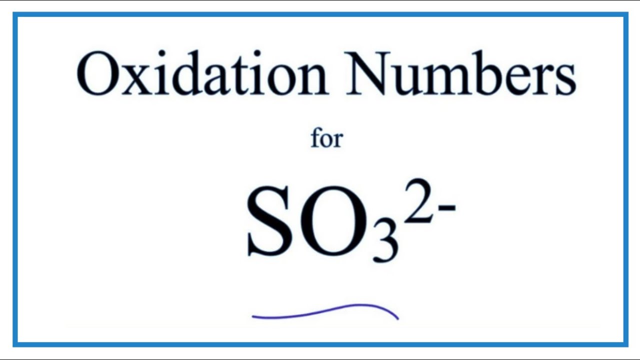 How to find the Oxidation Number for S in the SO3 2- ion. (Sulfite ion)