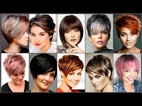 Chic Pixie Bob Hairstyle with Curtain Bangs for Women...