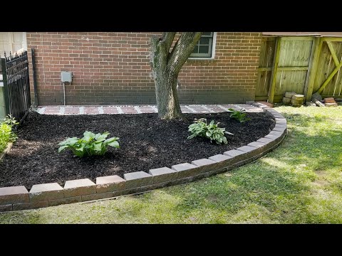 How to Install a Retaining Wall / Tree Ring / Landscape Remodeling / Backyard Makeover