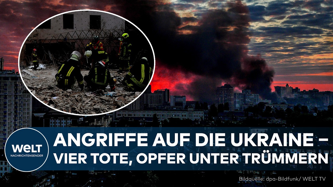 UKRAINE-KRIEG: Neun Bomben treffen Stadtzentrum – mindestens vier Tote in Saporischschja