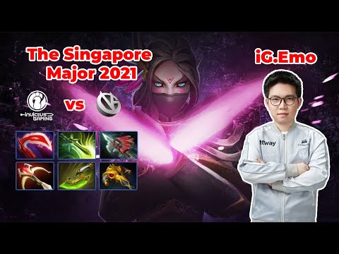 iG vs VG Game 3 - iG.Emo Templar Assassin Mid - The Singapore Major 2021 - Dota2 Gameplay