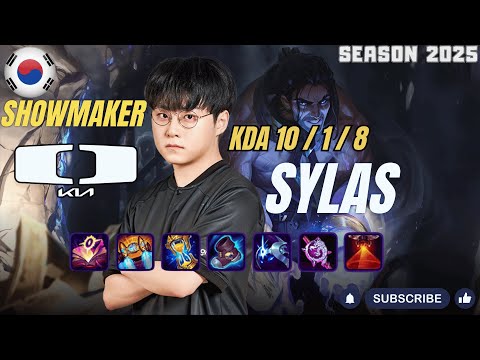 DK ShowMaker SYLAS vs KAYLE Mid - Patch 25.23 KR Ranked | lolrec