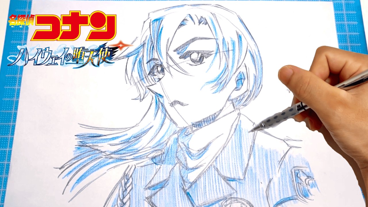 【名探偵コナン 映画ハイウェイの堕天使】萩原千速イラスト簡単描き方