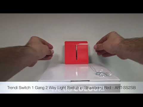Unboxing the Trendi Switch 1 Gang 2 Way Chrome Rocker Light Switch in Strawberry Red - ART-SS2SB