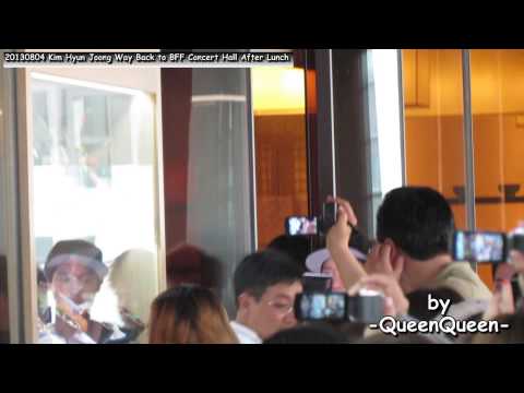 2013.08.04 Kim Hyun Joong Way Back to BFF Concert Hall After Lunch