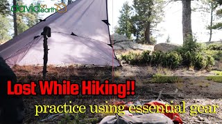 Setting up an emergency overnight survival camp
