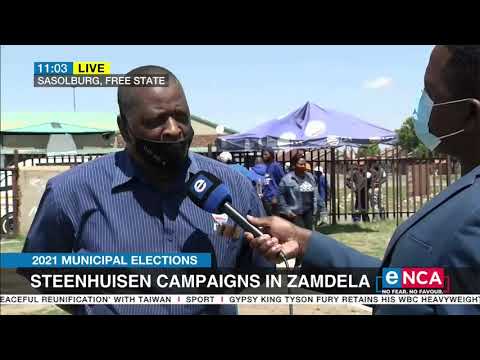 DA leader Steenhuisen on a campaign trail in Zamdela, Sasolburg