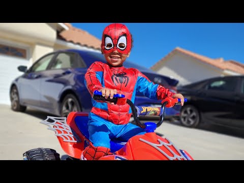 Spiderman ATV for toddlers!