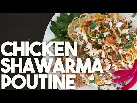 🌯 Chicken SHAWARMA Poutine | With Harissa & Tahini Sauce | Kravings