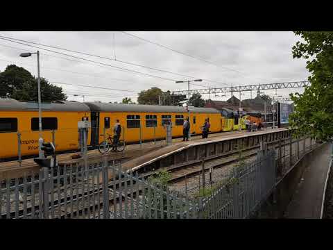 Colas 37116 and 37099 restart the PLPR Network Rail test train at Colchester