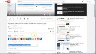 Linking to and embedding a YouTube video in a Blackboard discussion post