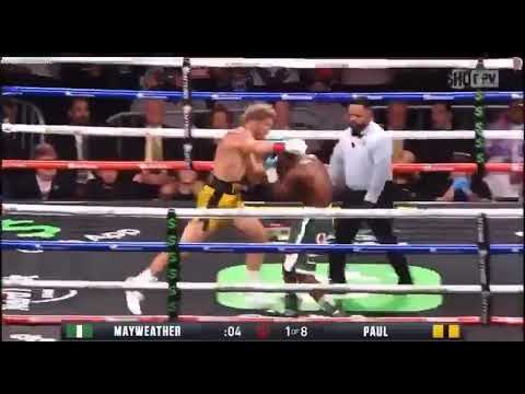 Logan paul punching Floyd Mayweather with Rocky theme is glorious