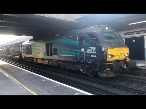 Direct Rail Service 68016 and 68017 pass Southampton central.😍