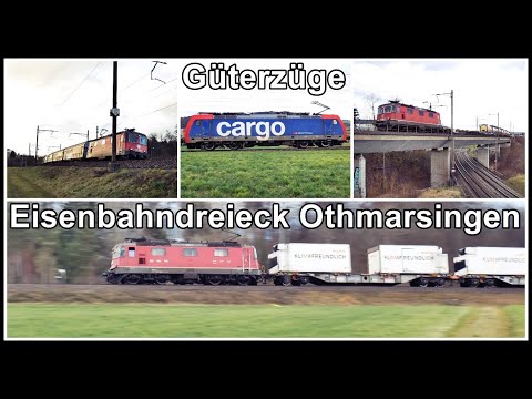Switzerland Freight Trains / Güterzüge bei Othmarsingen, Aargau, Schweiz 2020