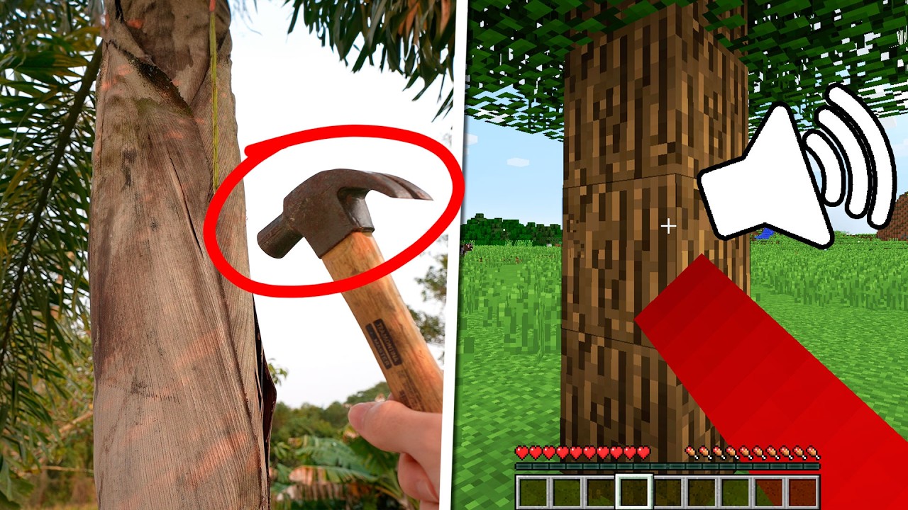 SONS DO MINECRAFT X VIDA REAL