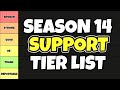 Challenger SUPPORT MAKES SEASON 14 SUPPORT SOLOQ TIER LIST - 14.1 LEAGUE OF LEGENDS