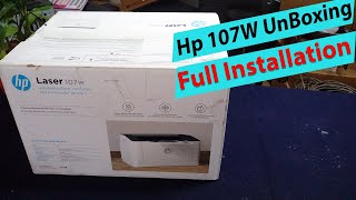 Hp Laser 103w,107w,108w  printer Unboxing || Full installation || how to print from mobile