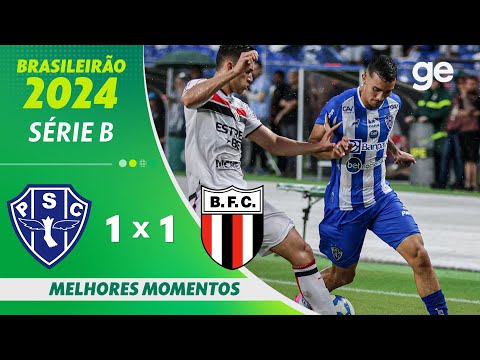 Gols e lances de Paysandu x Botafogo-SP