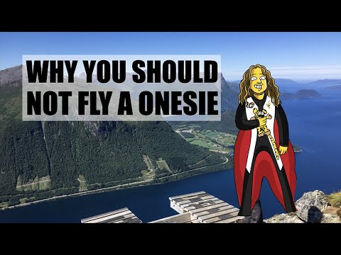 WHY YOU SHOULD NOT FLY A ONESIE (at least not yet)