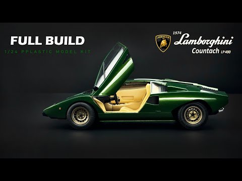 Lamborghini Countach LP400 | Aoshima | 1/24 | Scale Model Building (Full version) | ASMR
