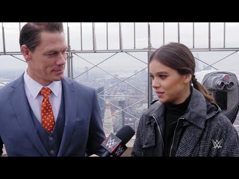 John Cena & Hailee Steinfeld light up the Empire State Building for Make-A-Wish and "Bumblebee"