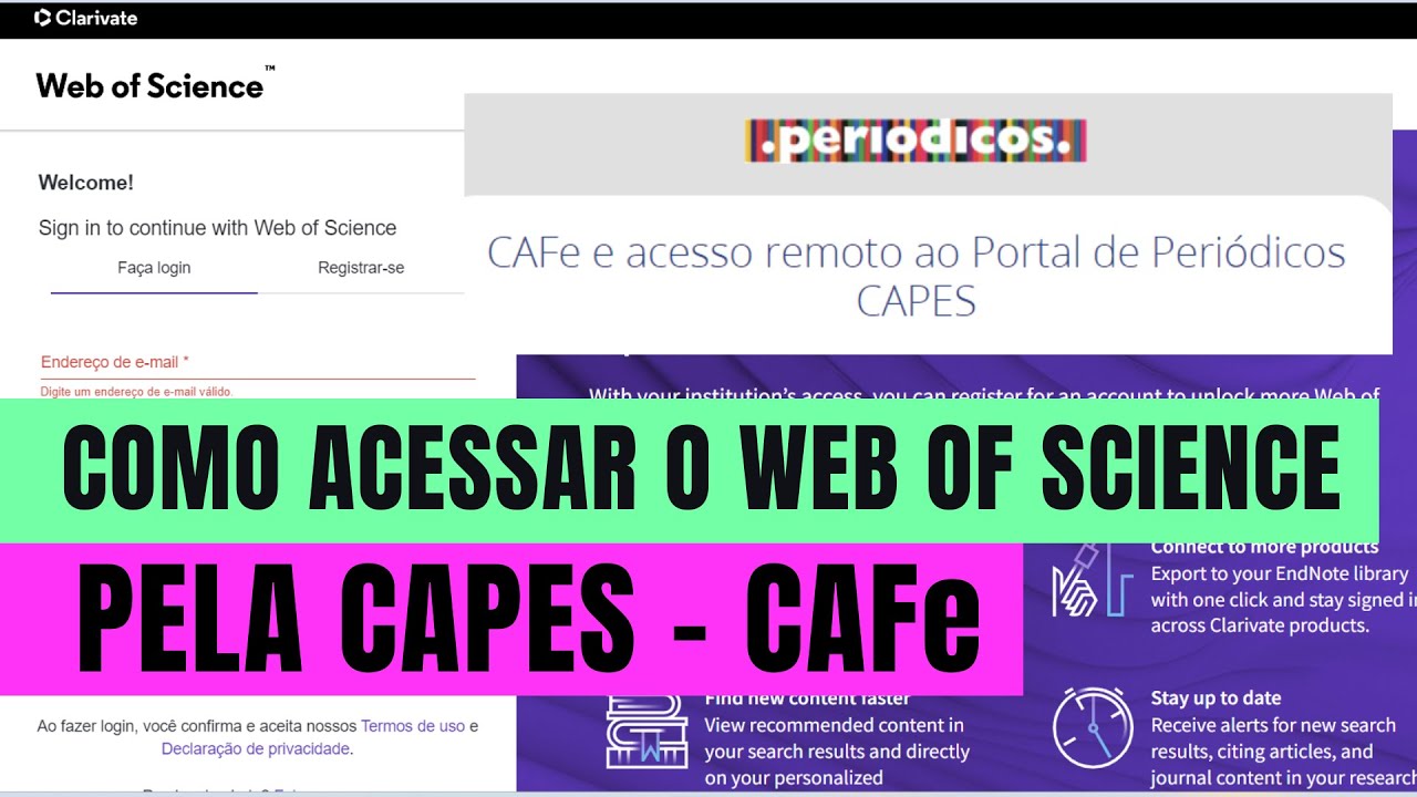 Como acessar remotamente o WEB OF SCIENCE utilizando os Periódicos CAPES pelo sistema CAFe