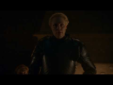 Game of Thrones 8X02 - Brienne of Tarth became a knight.