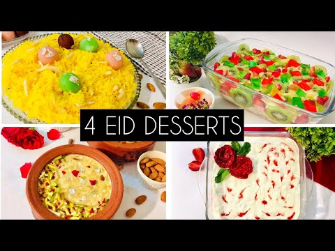 4 Easy Eid Dessert Recipes | Popular Eid Dessert Ideas| Eid Dawat Dessert Recipes | Dessert Recipes