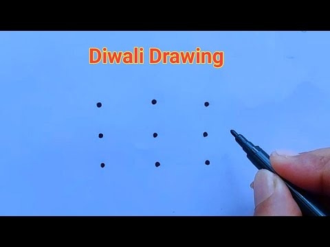 Diwali diya drawing easy | Diwali drawing | Diya drawing | Diwali drawing easy