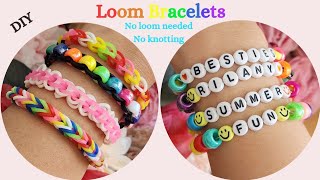 DIY Personalized Rainbow Loom Bracelets - no loom and knotting required!