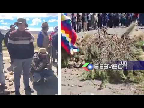 Pobladores de Sica Sica exigen la renuncia del presidente Rodrigo Paz con un bl0queo indefinido. 