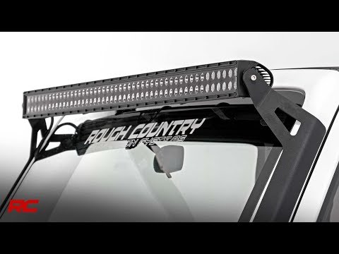 Installing Jeep 50-Inch Straight LED Light Bar Upper Windshield Mounts by Rough Country