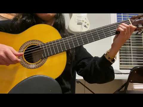 Recuerdos de Alhambra by Tarrega SECTION 1 — Played SLOWLY — TUTORIAL LESSON