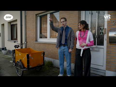 Tom Van Grieken op een bakfiets