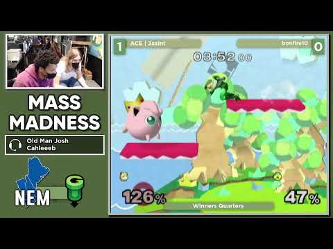 Mass Madness 37 SSBM - ACE | 2saint (Jigglypuff) vs. bonfire10 (Sheik) - Melee WQF