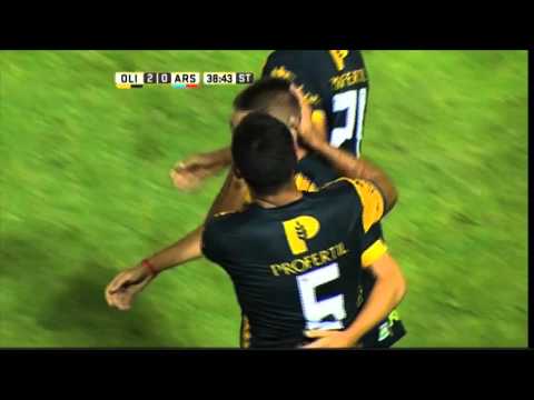 Gol de Troyansky. Olimpo 2 - Arsenal 0. Fecha 5. Primera División 2016.