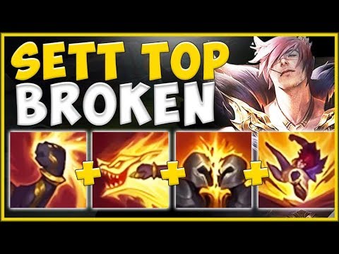 RIOT'S BEST NEW CHAMPION RELEASE?? SETT TOP IS 100% BROKEN! SETT TOP GAMEPLAY! - League of Legends