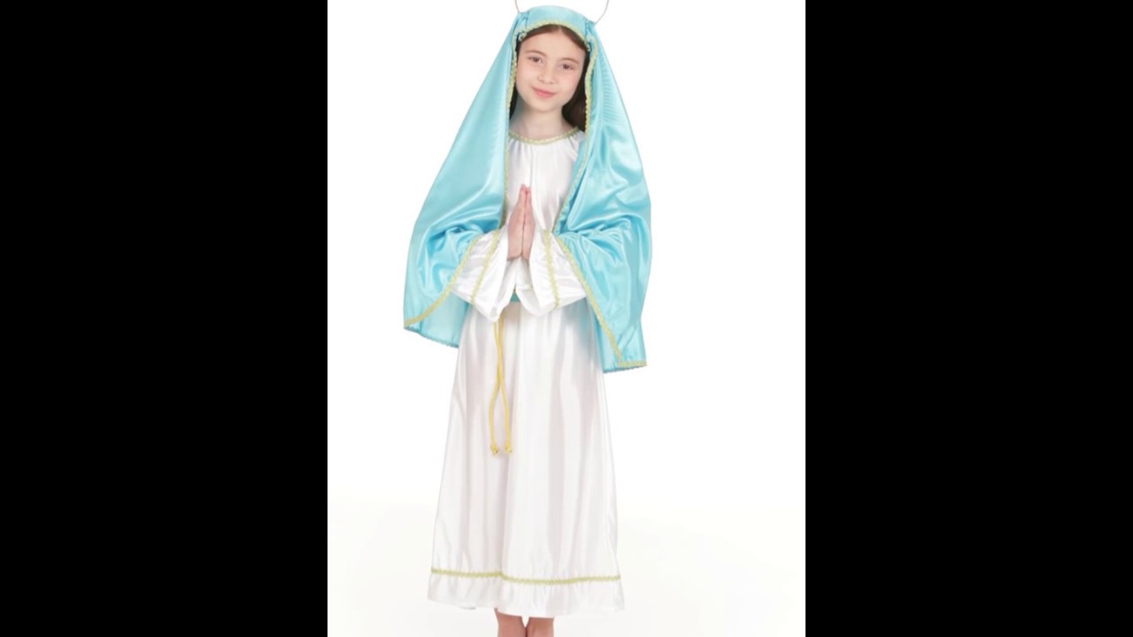 Disfraz de Virgen María para niña.