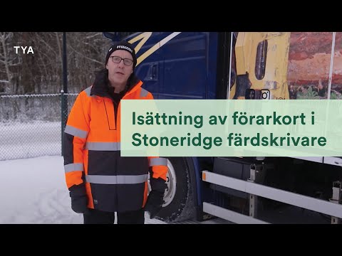 Stoneridge färdskrivare - Isättning av förarkort