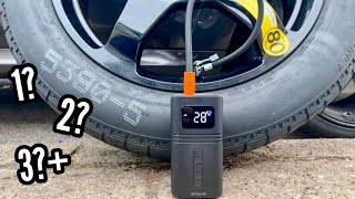 HOW MANY TIRES WILL THIS PORTABLE AIR COMPRESSOR FILL ON A SINGLE CHARGE?