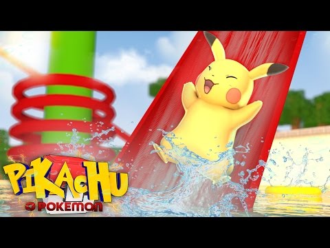 Minecraft - PIKACHU O POKEMON X Y #3: Férias no parque aquático!