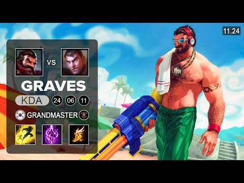 Graves Top vs Jayce - KR Grandmaster - PreSeason 12 Patch 11.24
