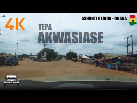 Tepa Akwasiase Drive in the Ahafo Ano North Ashanti Region of Ghana 4K