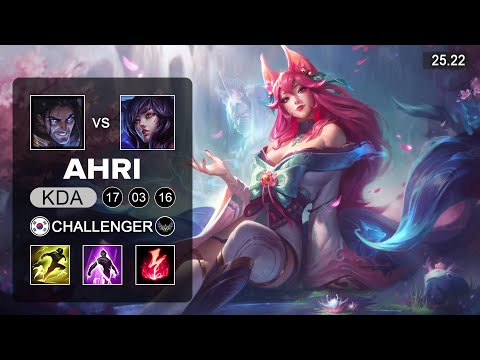 Ahri vs Sylas Mid - KR Challenger - Patch 25.22 Season 15