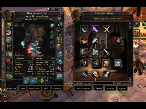 Combat Rogue DPS - PVE Talents and Glyphs - Warmane Icecrown