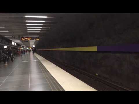 Stockholm underground leaving Bergshamra station