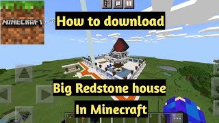 How to download big Redstone house in Minecraft ||Minecraft me Redstone house kaise download Kare||