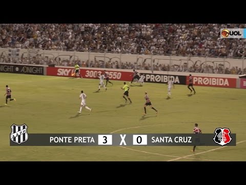 Gols: Ponte Preta 3 x 0 Santa Cruz