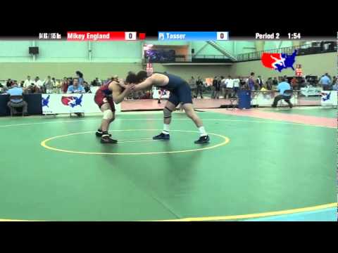 University Nat`ls FS  84 KG / 185 lbs: Mikey England vs. Pj Tasser