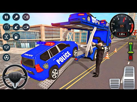 US Police Car Transport Cargo Truck Driving - Amazing US Police Transport Games - Android Gameplay
